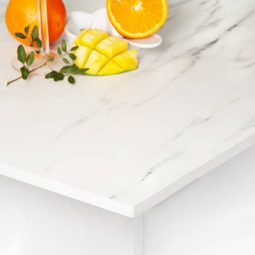 Solid white marble compact - white,