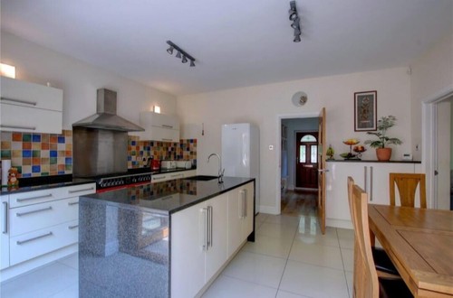 Kitchen with black - , granite