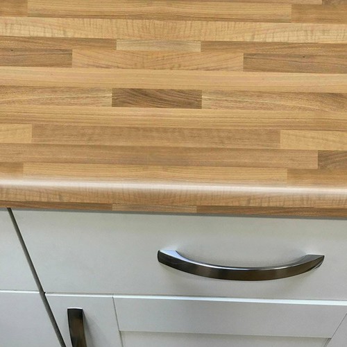 Oak block effect kitchen - oak,